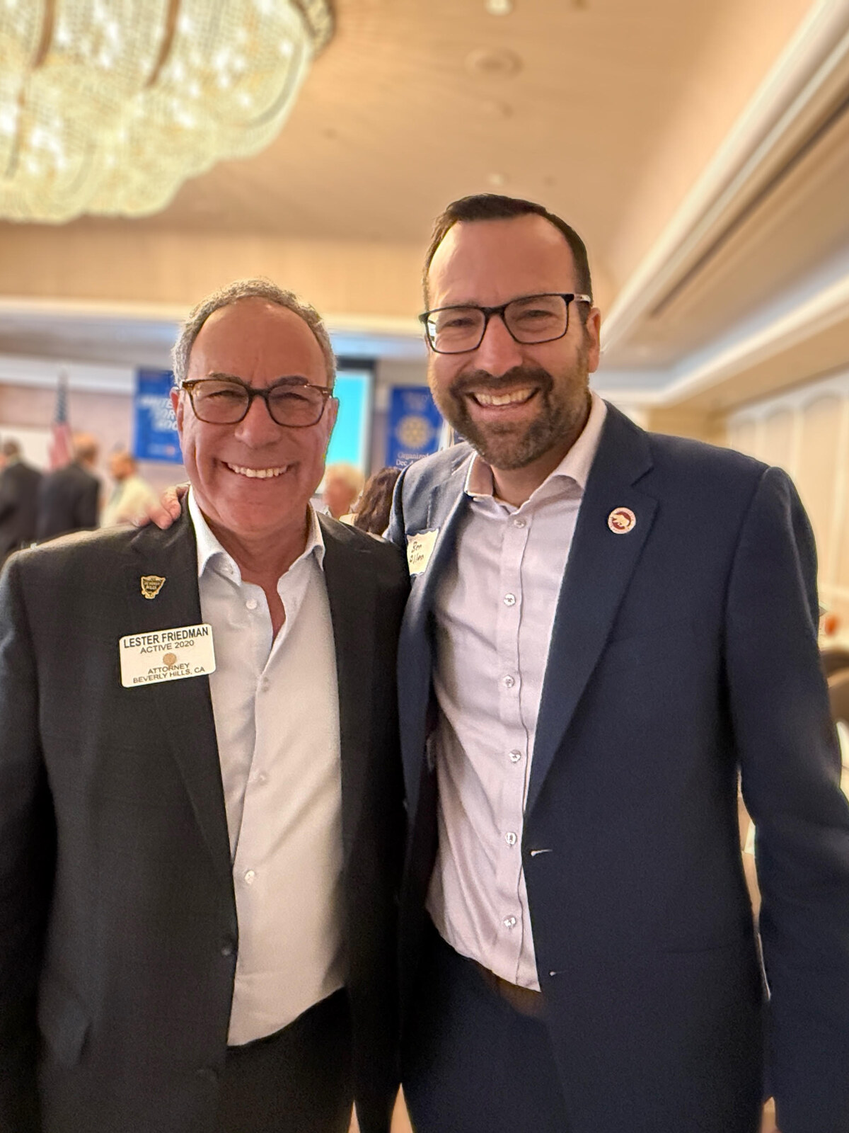 California State Senator Ben Allen with Lester Friedman