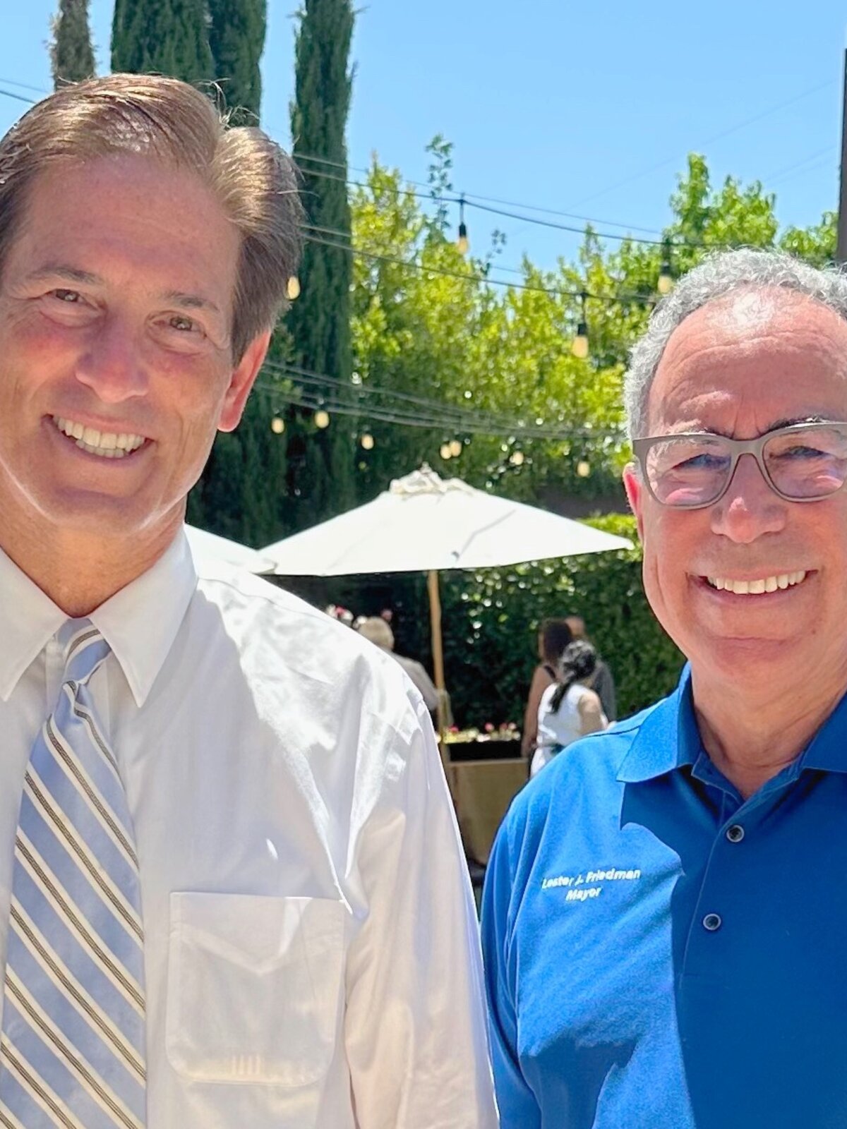 Los Angeles County District Attorney Nathan Hochman with Lester Friedman